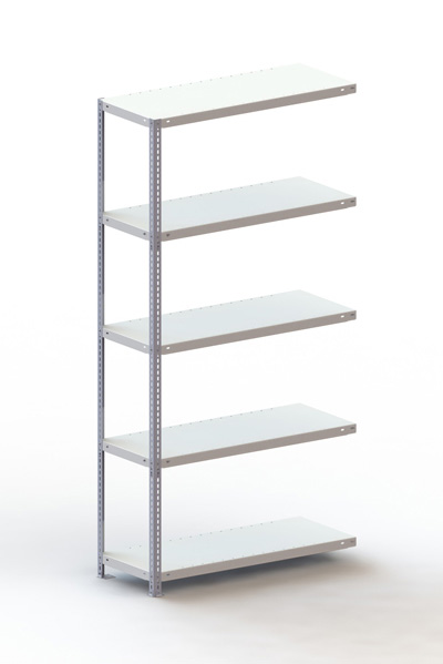 Fachbodenschraubregal, 2000 x 1000 x 400 mm (HxBxT), Anbauregal