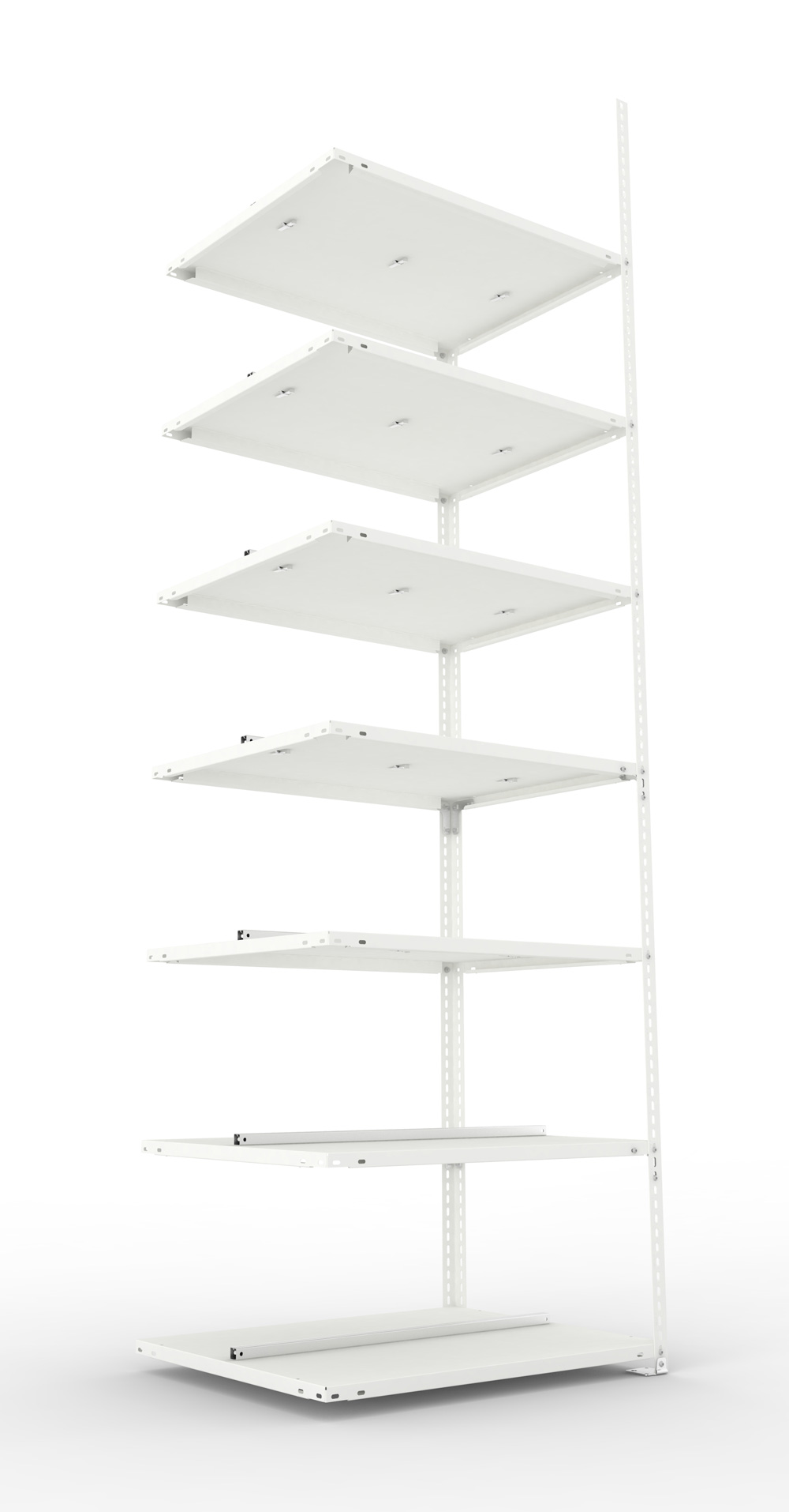 Büroschraubregal 2500 x 750 x 600 mm (HxBxT), Anbauregal
