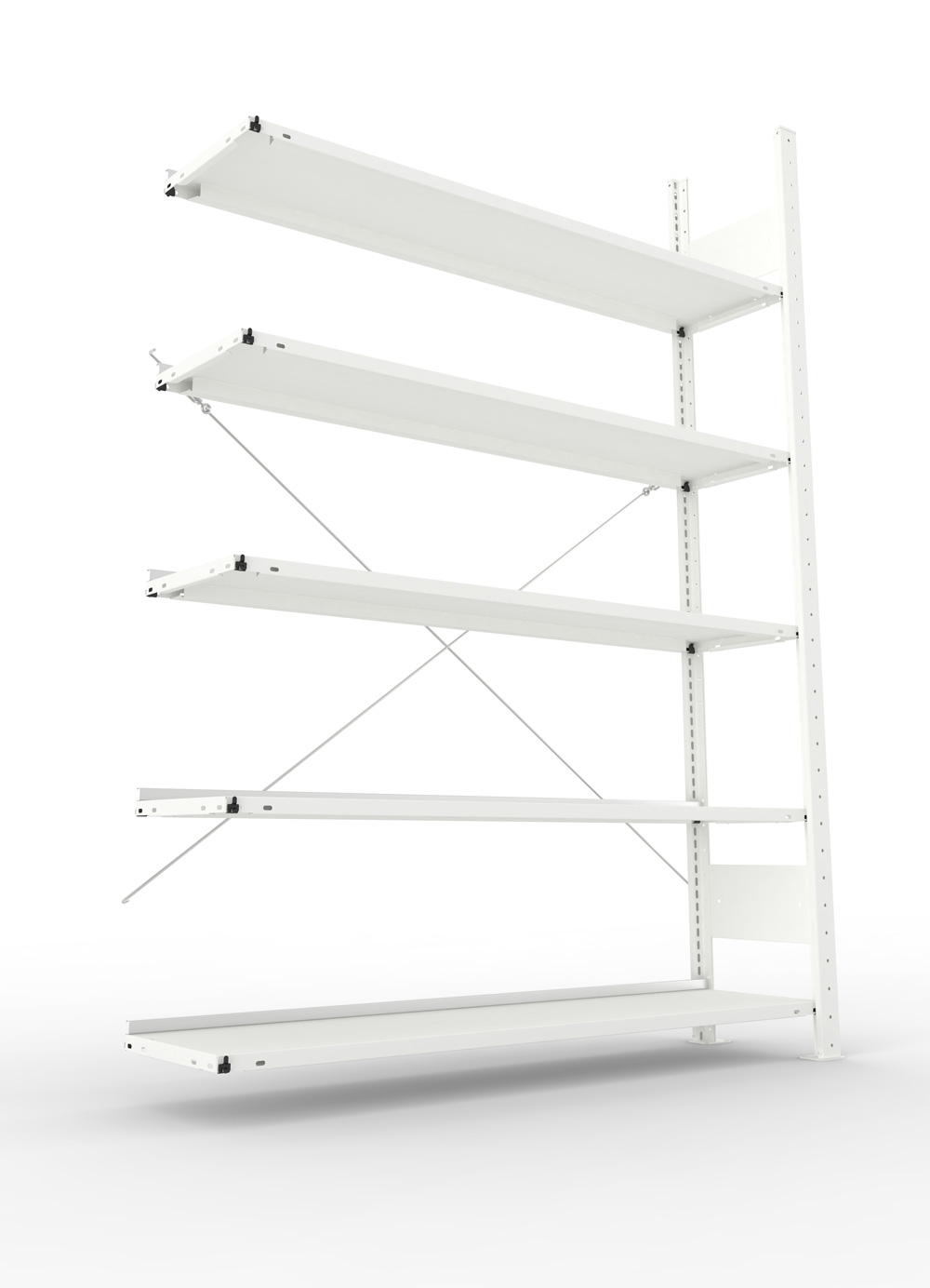 Büroregal, 1850 x 1250 x 300 mm (HxBxT), Anbauregal