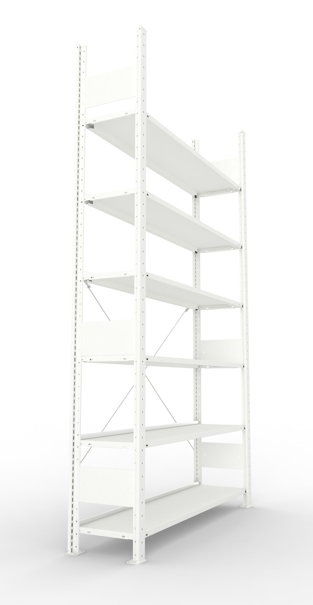 Büroregal, 2200 x 1250 x 300 mm (HxBxT), Grundregal
