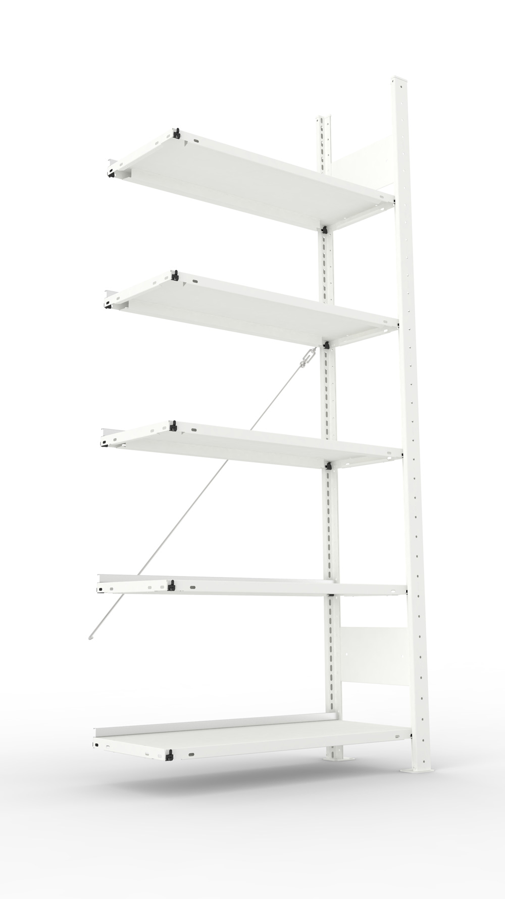 Büroregal, 1850 x 750 x 300 mm (HxBxT), Anbauregal