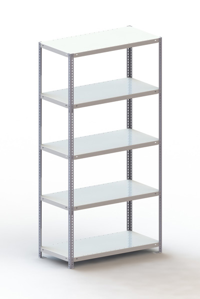 Fachbodenschraubregal, 2000 x 1000 x 500 mm (HxBxT), Grundregal