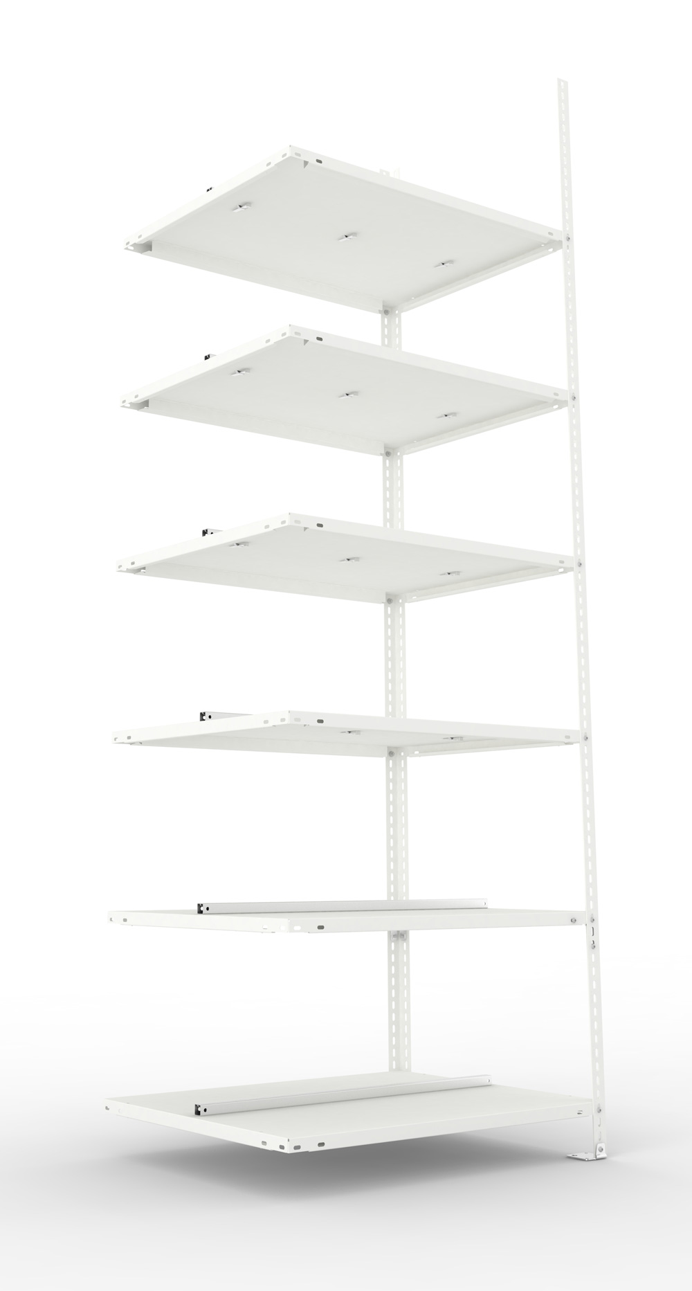 Büroschraubregal 2200 x 750 x 600 mm (HxBxT), Anbauregal