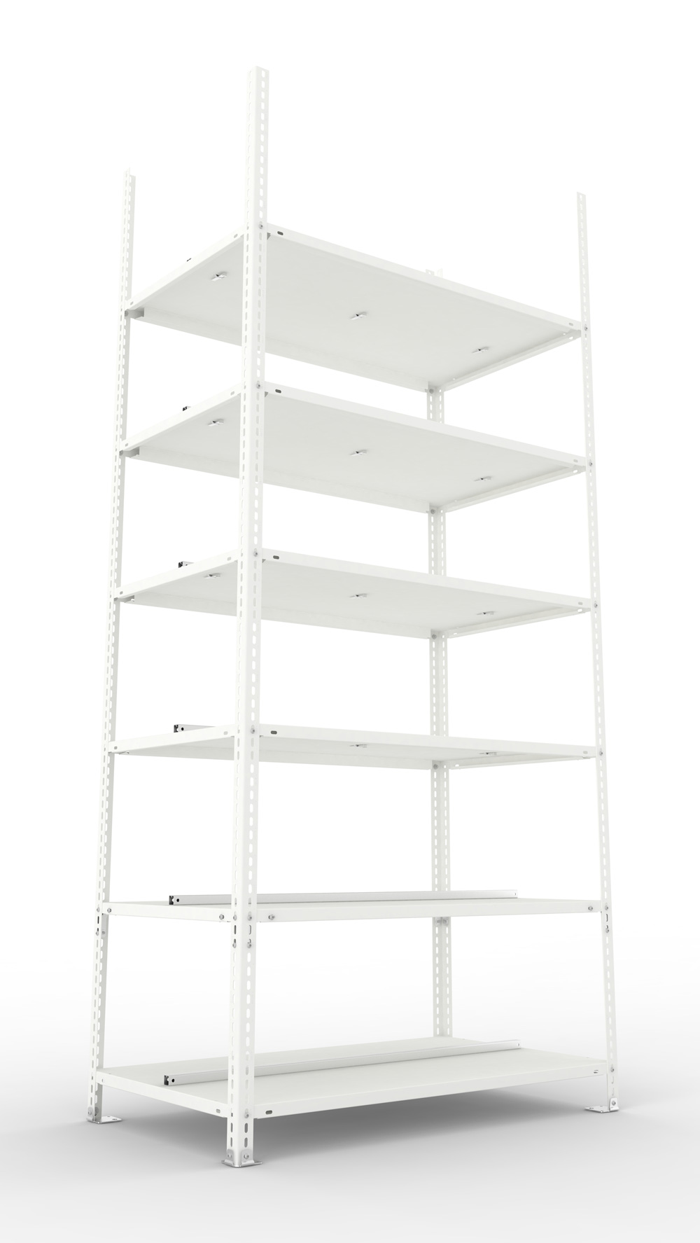 Büroschraubregal 2200 x 1000 x 600 mm (HxBxT), Grundregal