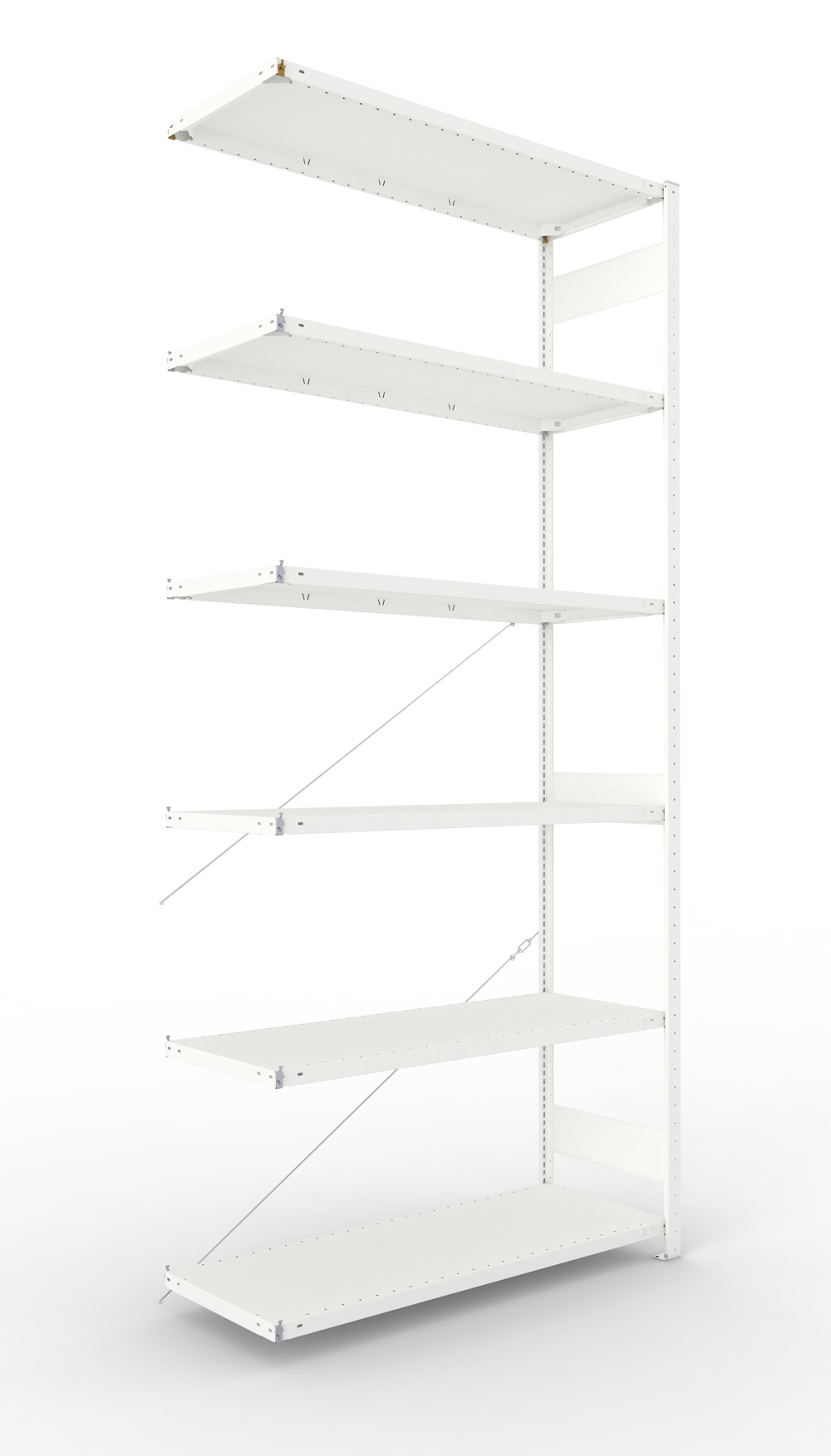 Fachbodenregal, 3000 x 1300 x 500 mm (HxBxT), Anbauregal