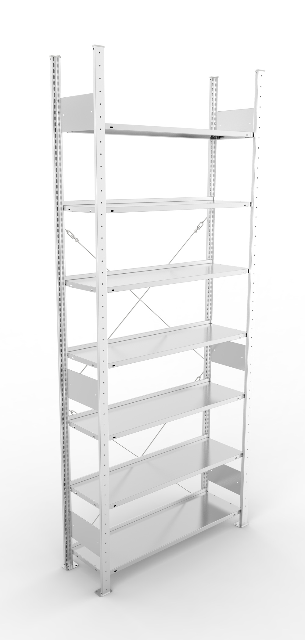 Büroregal, 2500 x 1000 x 300 mm (HxBxT), Grundregal