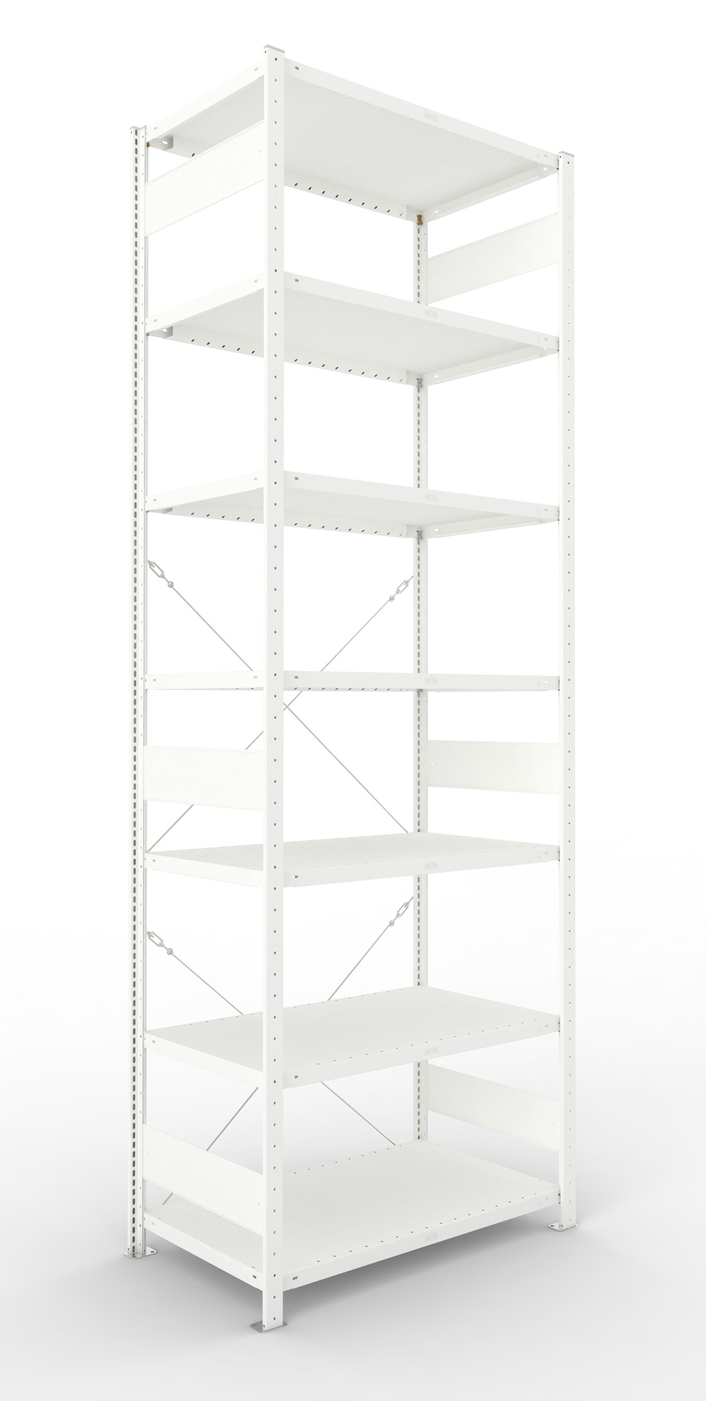 Fachbodenregal, 3000 x 1000 x 600 mm (HxBxT), Grundregal
