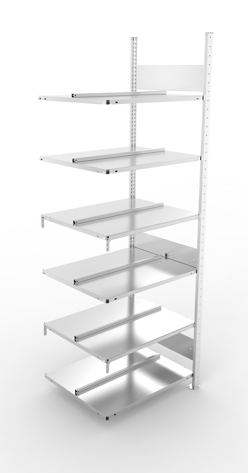 Büroregal, 2200 x 750 x 600 mm (HxBxT), Anbauregal