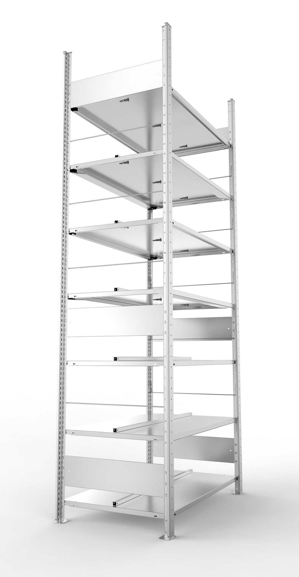 Büroregal, 2500 x 1000 x 600 mm (HxBxT), Grundregal