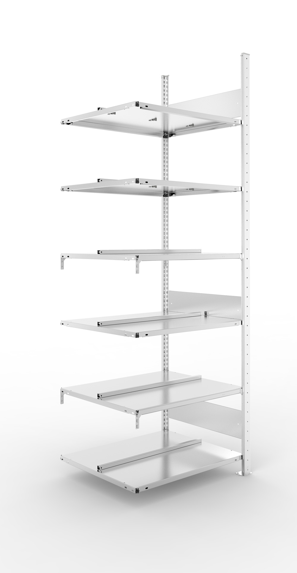 Büroregal, 2200 x 750 x 600 mm (HxBxT), Anbauregal