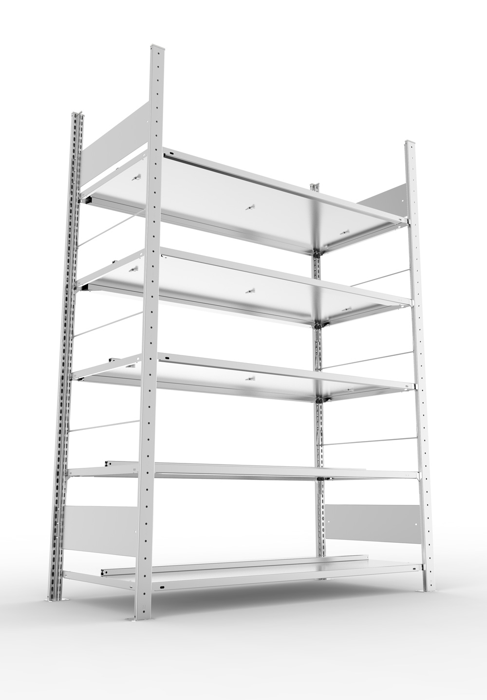Büroregal, 1850 x 1250 x 600 mm (HxBxT), Grundregal