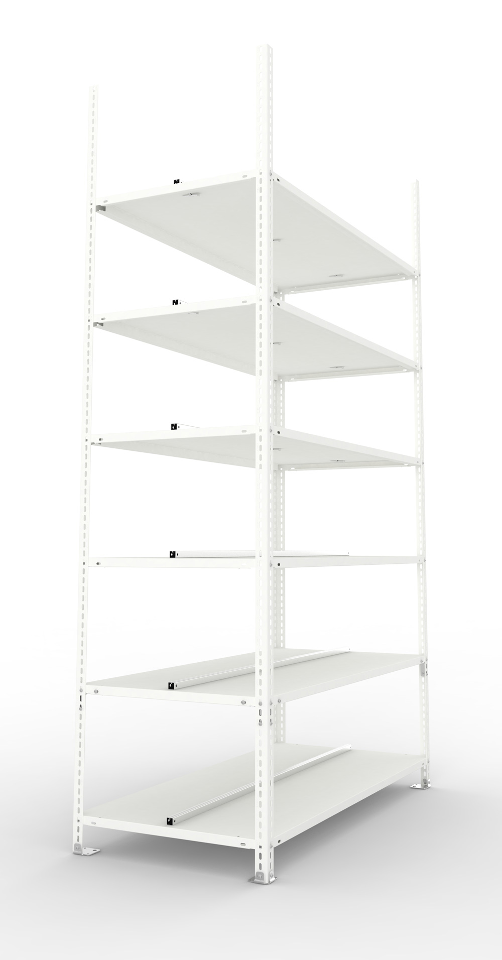 Büroschraubregal 2200 x 1250 x 600 mm (HxBxT), Grundregal