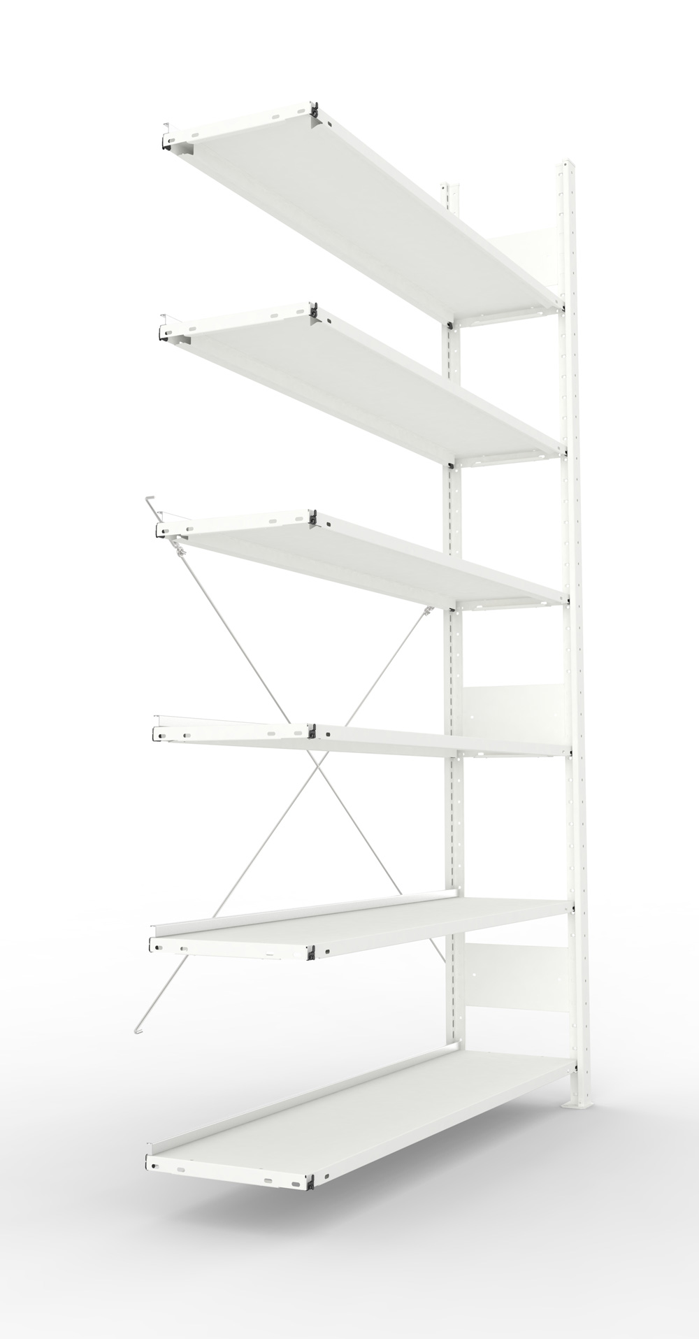 Büroregal, 2200 x 1250 x 300 mm (HxBxT), Anbauregal