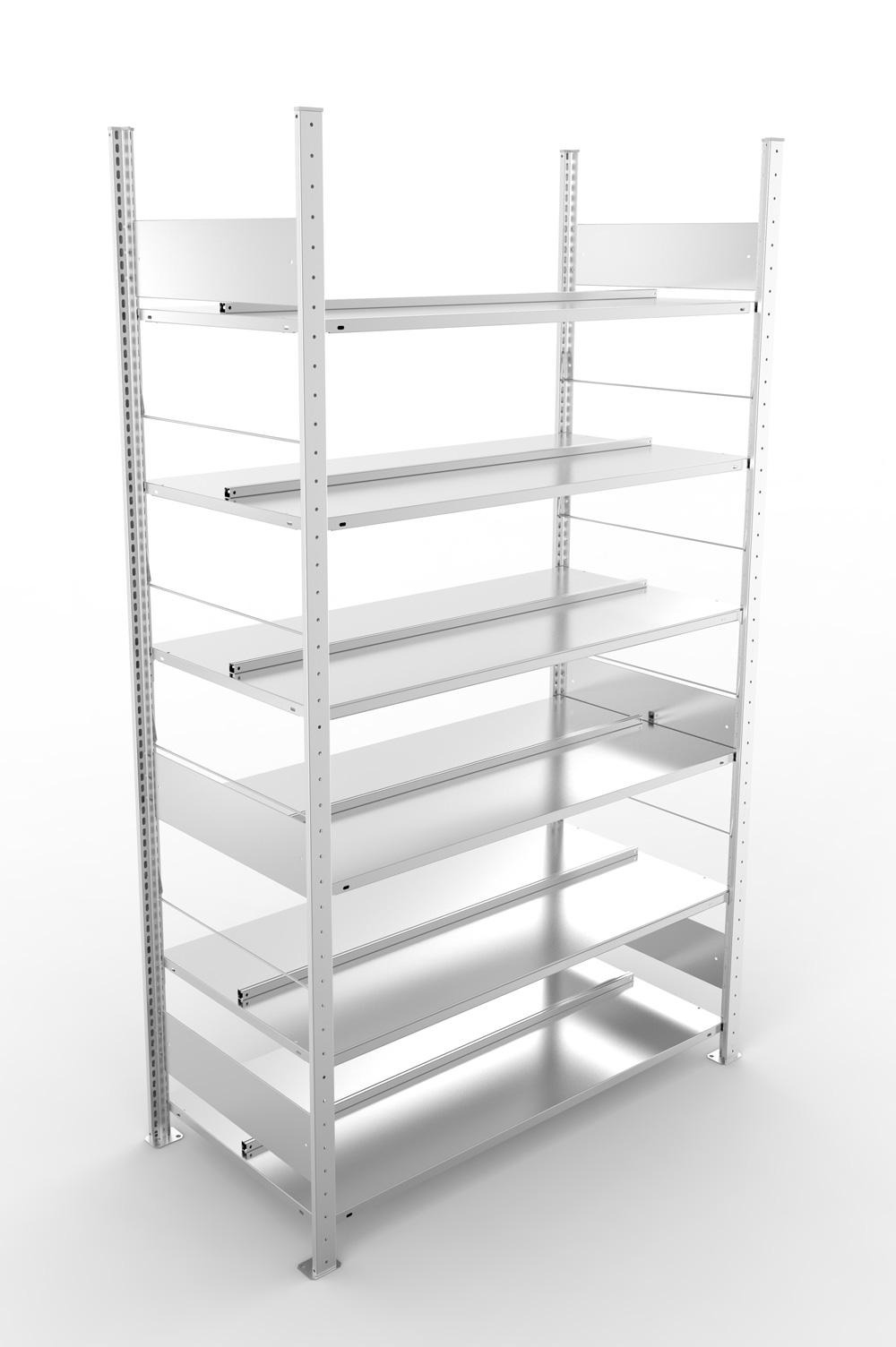Büroregal, 2200 x 1250 x 600 mm (HxBxT), Grundregal