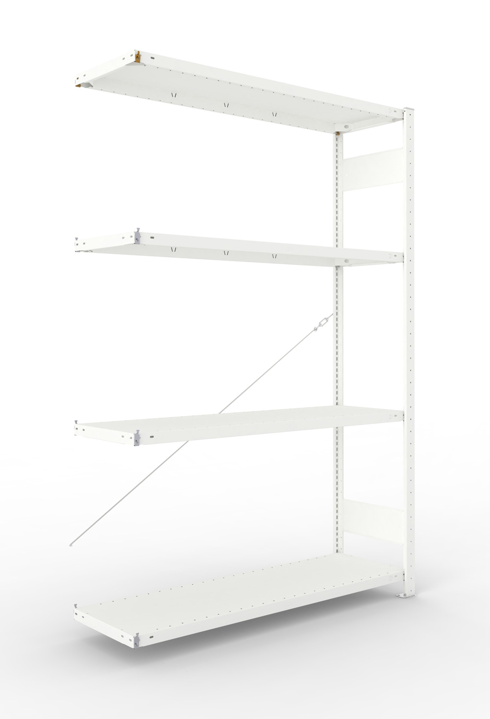 Fachbodenregal, 2000 x 1300 x 400 mm (HxBxT), Anbauregal