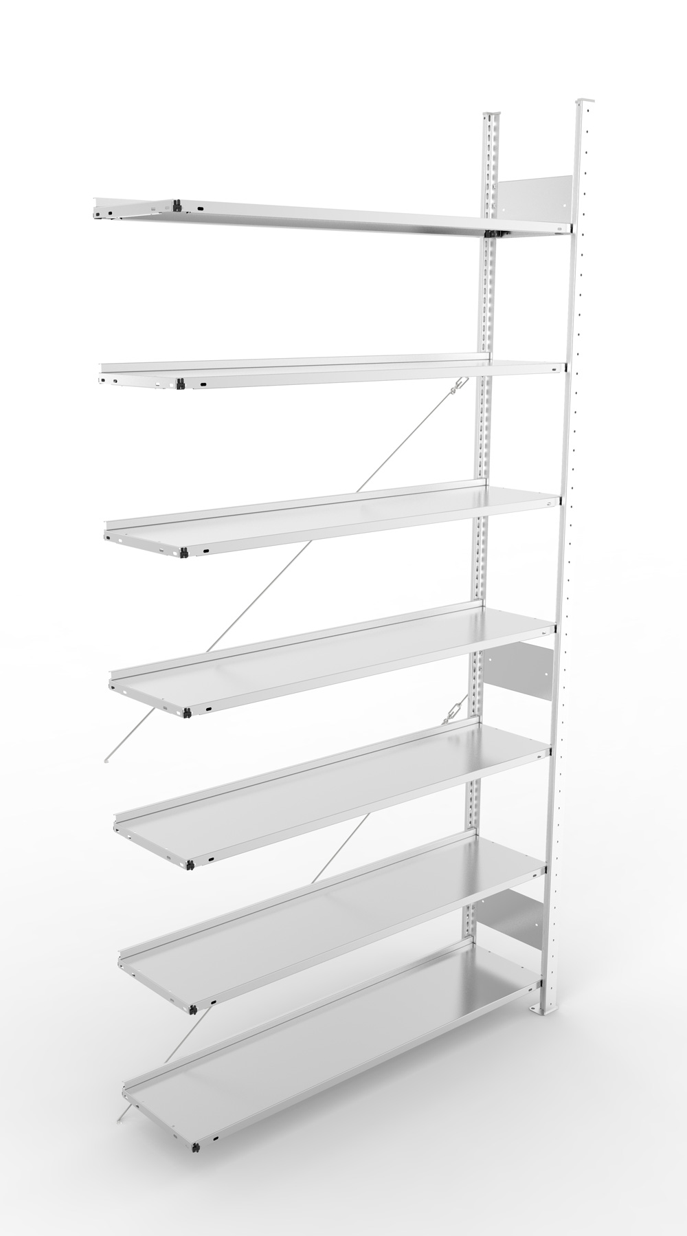 Büroregal, 2500 x 1250 x 300 mm (HxBxT), Anbauregal