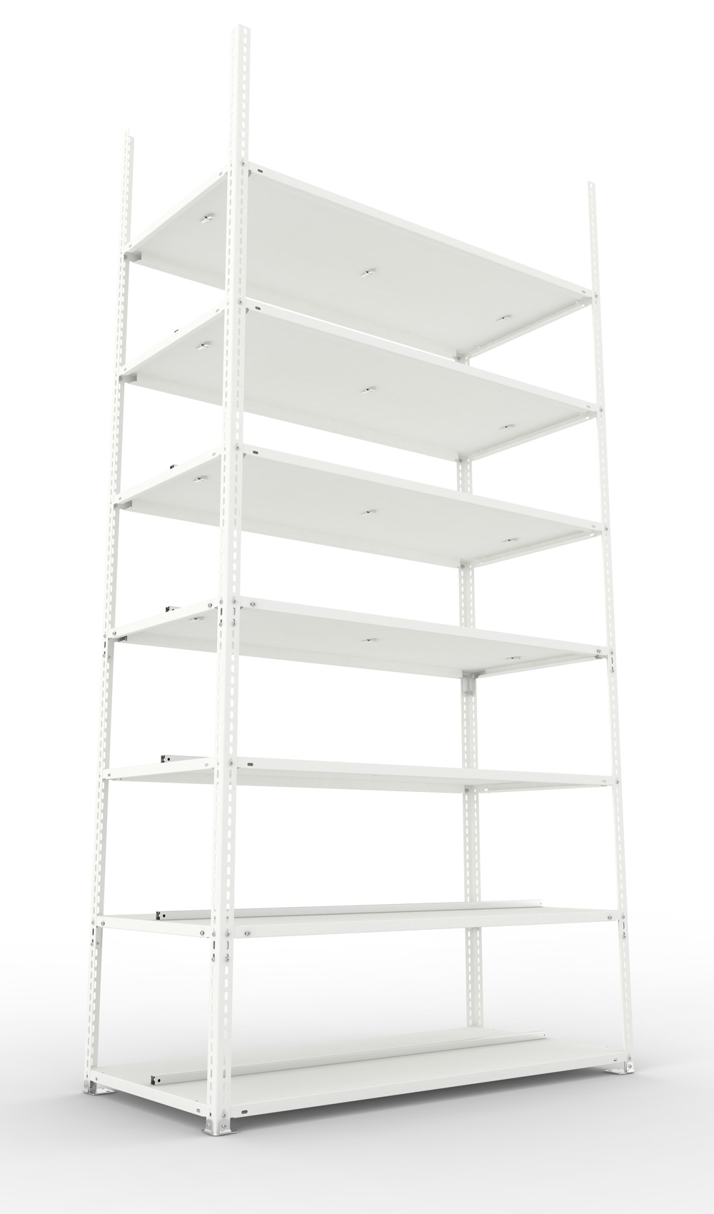 Büroschraubregal 2500 x 1250 x 600 mm (HxBxT), Grundregal