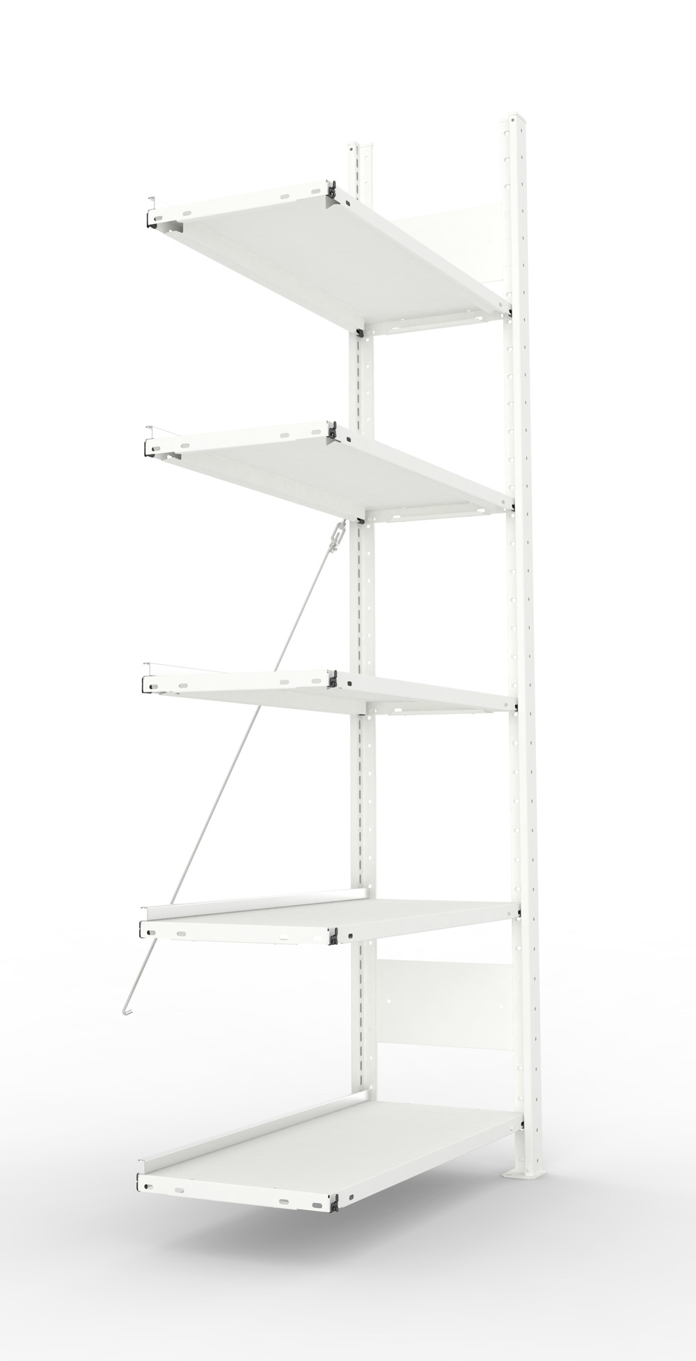 Büroregal, 1850 x 750 x 300 mm (HxBxT), Anbauregal