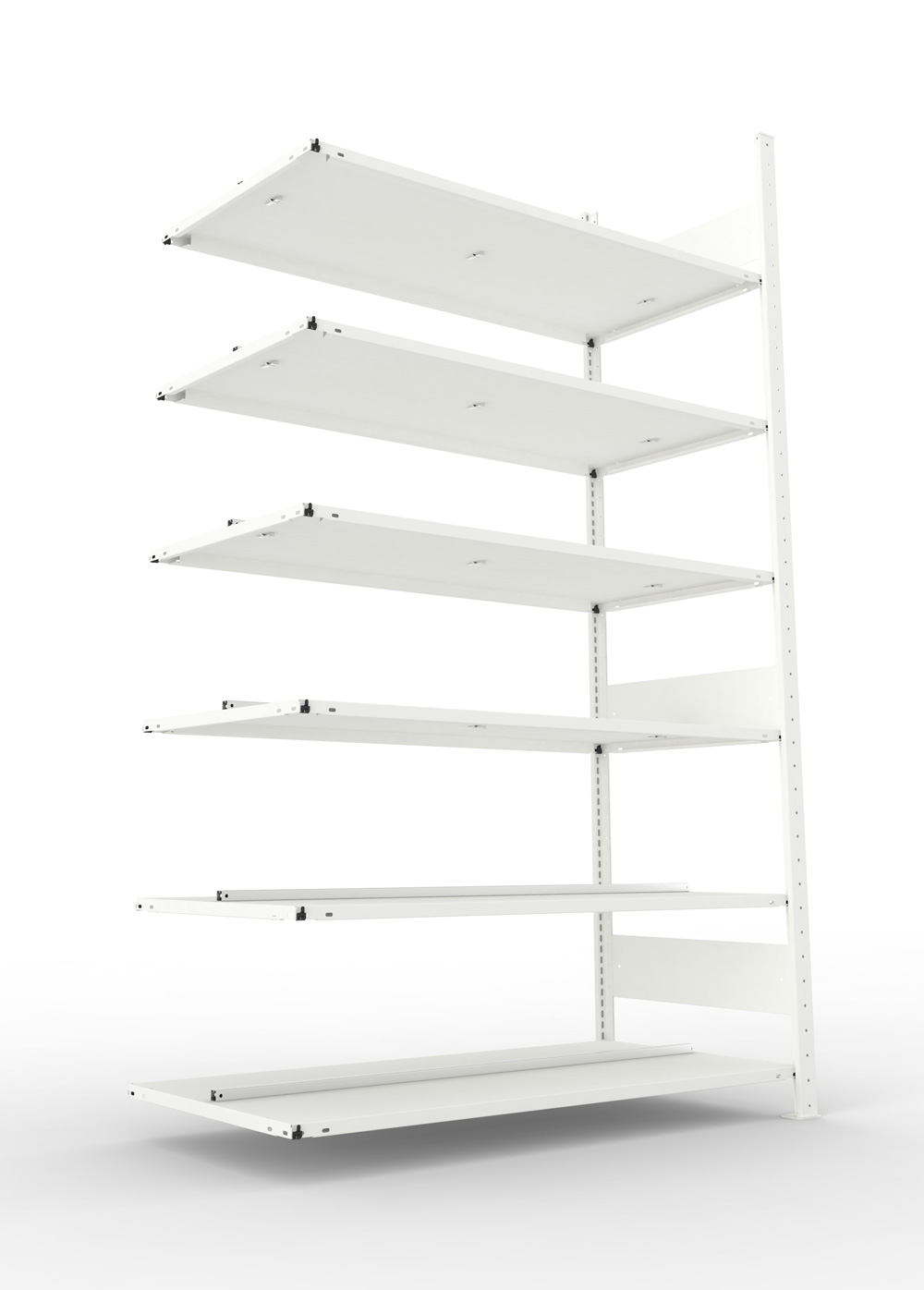 Büroregal, 2200 x 1250 x 600 mm (HxBxT), Anbauregal