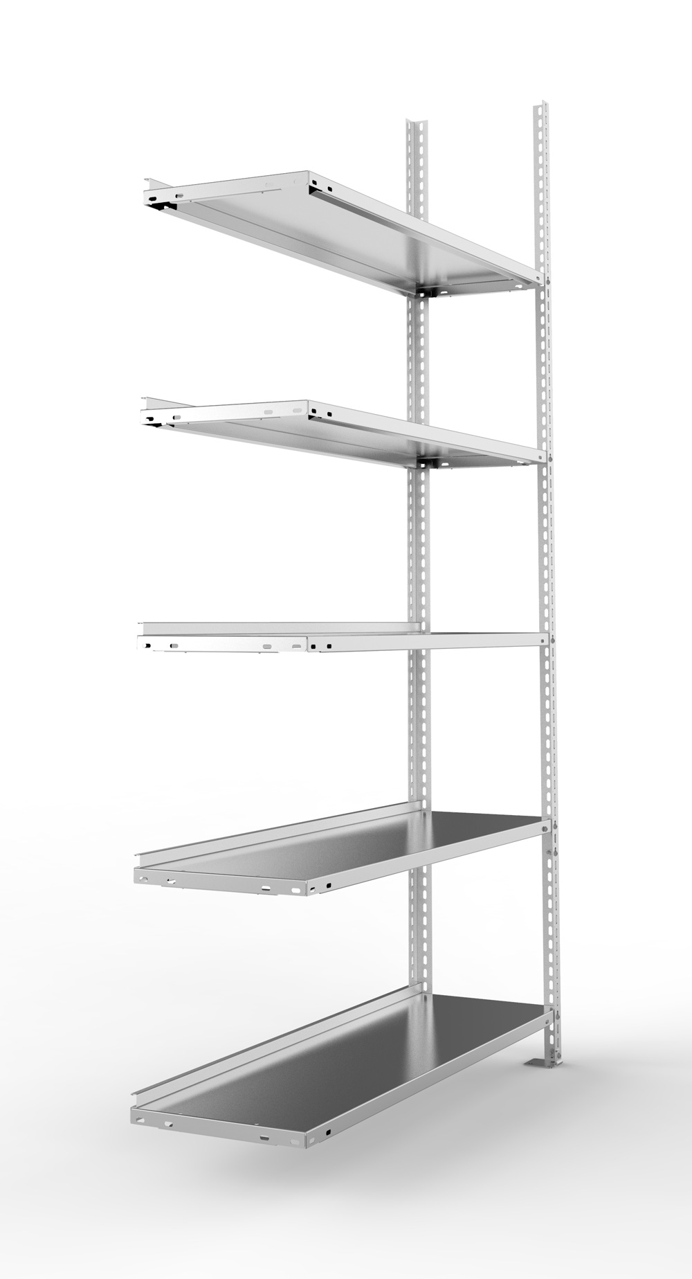 Büroschraubregal, 1850 x 1000 x 300 mm (HxBxT), Anbauregal