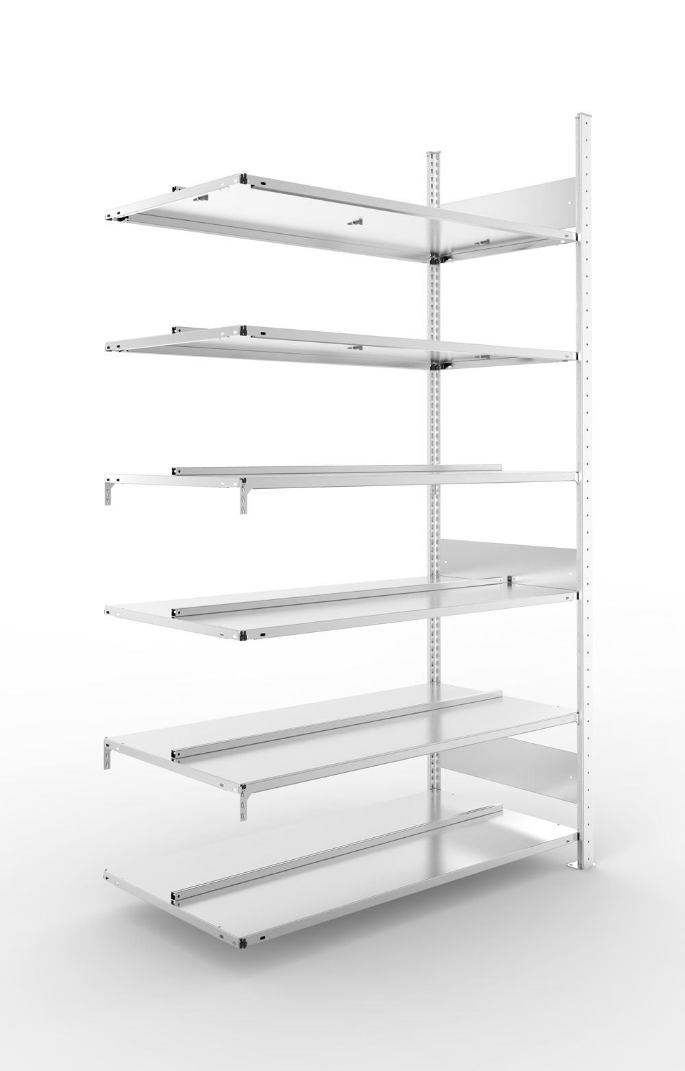 Büroregal, 2200 x 1250 x 600 mm (HxBxT), Anbauregal