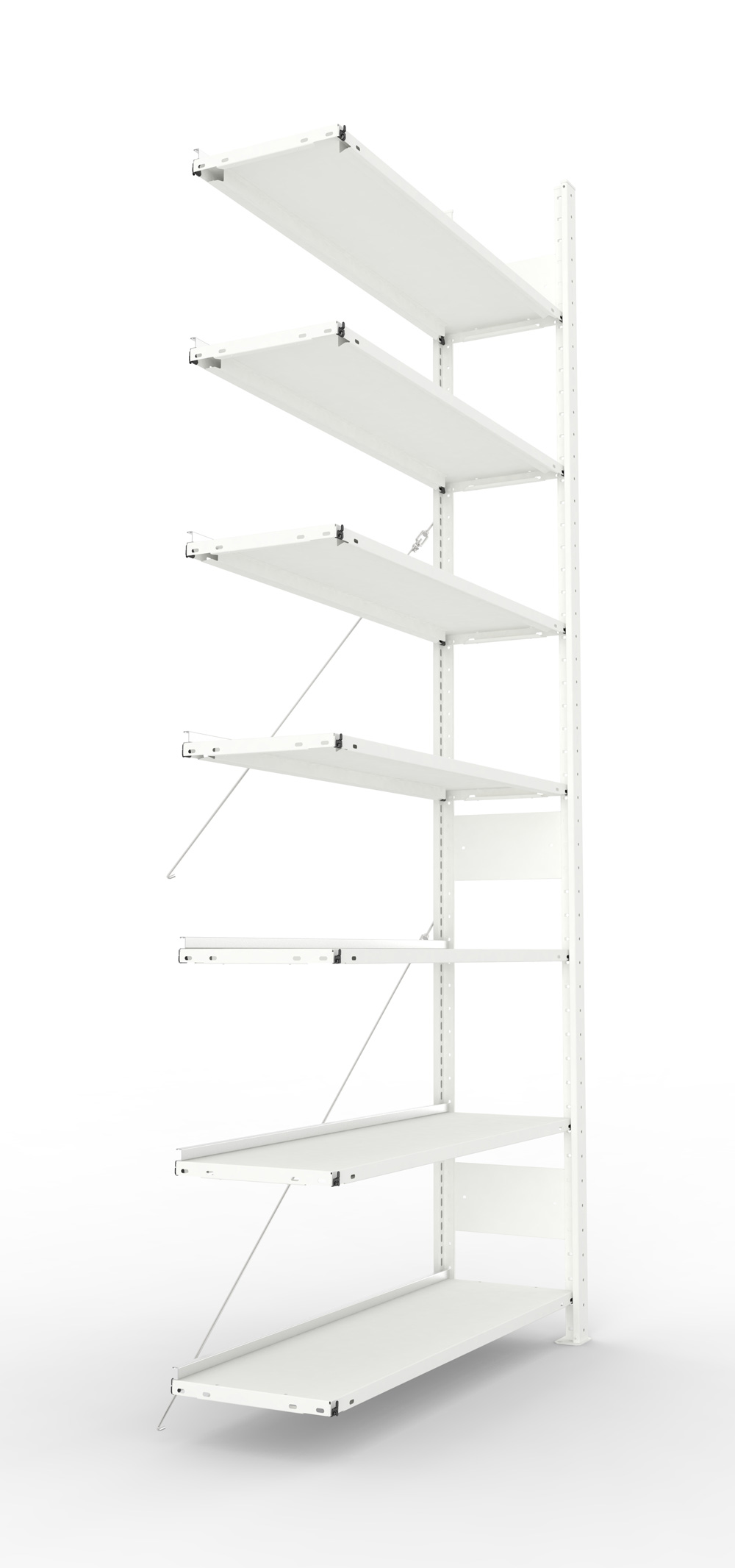 Büroregal, 2500 x 1000 x 300 mm (HxBxT), Anbauregal