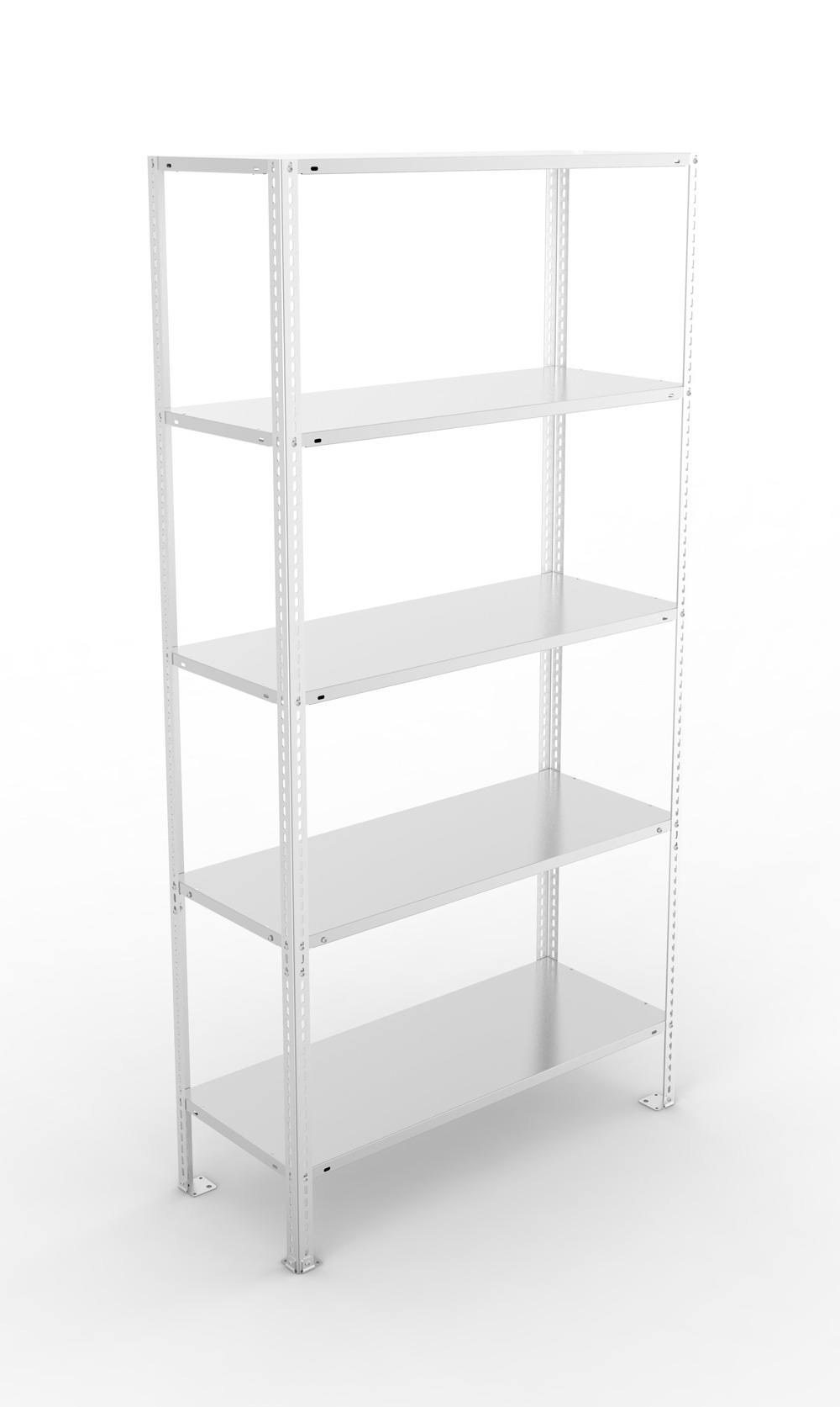 Fachbodenschraubregal, 2000 x 1000 x 400 mm (HxBxT), Grundregal