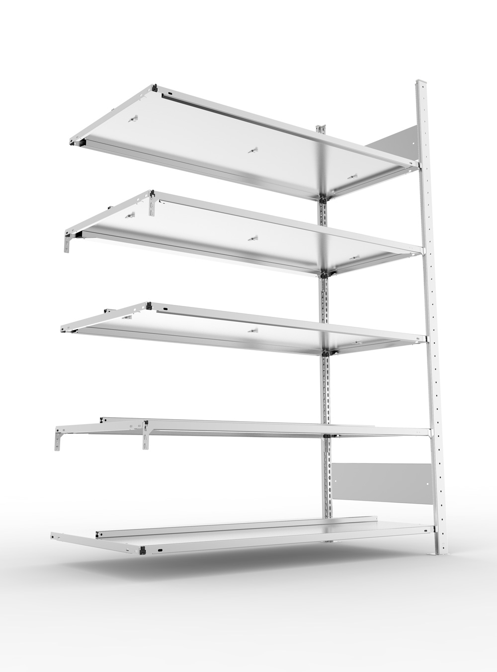 Büroregal, 1850 x 1250 x 600 mm (HxBxT), Anbauregal