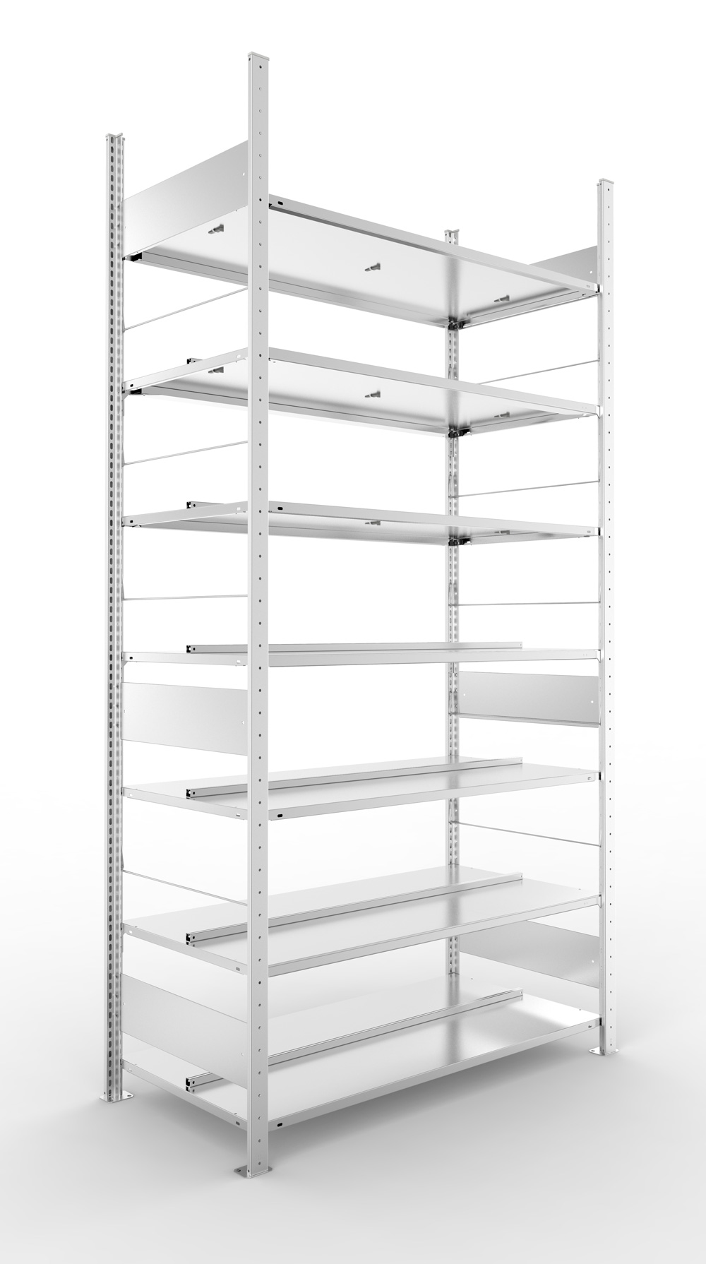 Büroregal, 2500 x 1250 x 600 mm (HxBxT), Grundregal