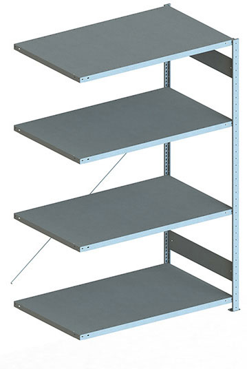 Fachbodenregal, 2000 x 1300 x 800 mm (HxBxT), Anbauregal