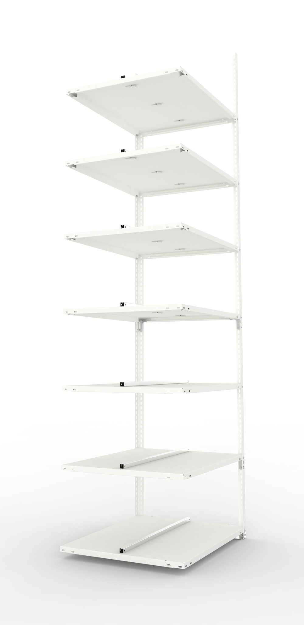 Büroschraubregal 2500 x 750 x 600 mm (HxBxT), Anbauregal
