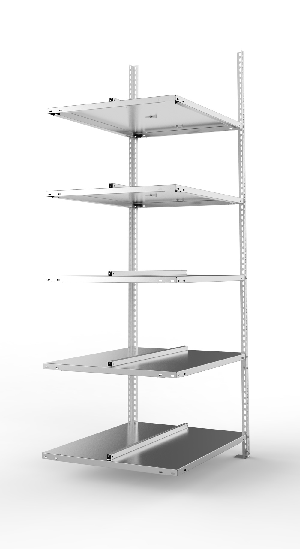 Büroschraubregal, 1850 x 750 x 600 mm (HxBxT), Anbauregal