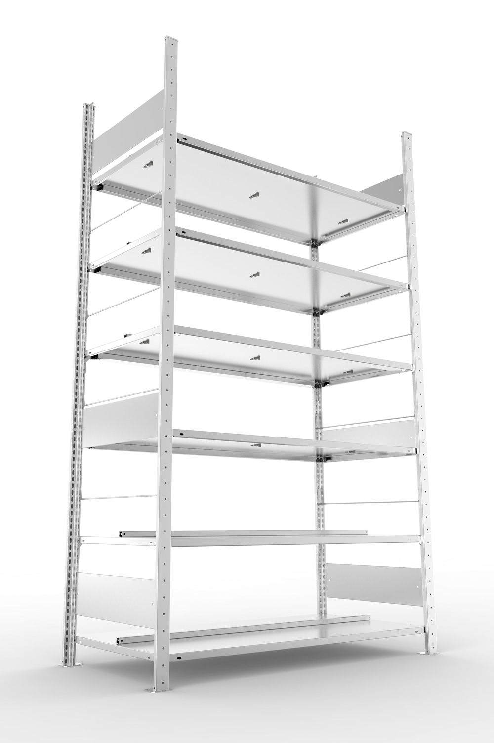 Büroregal, 2200 x 1250 x 600 mm (HxBxT), Grundregal