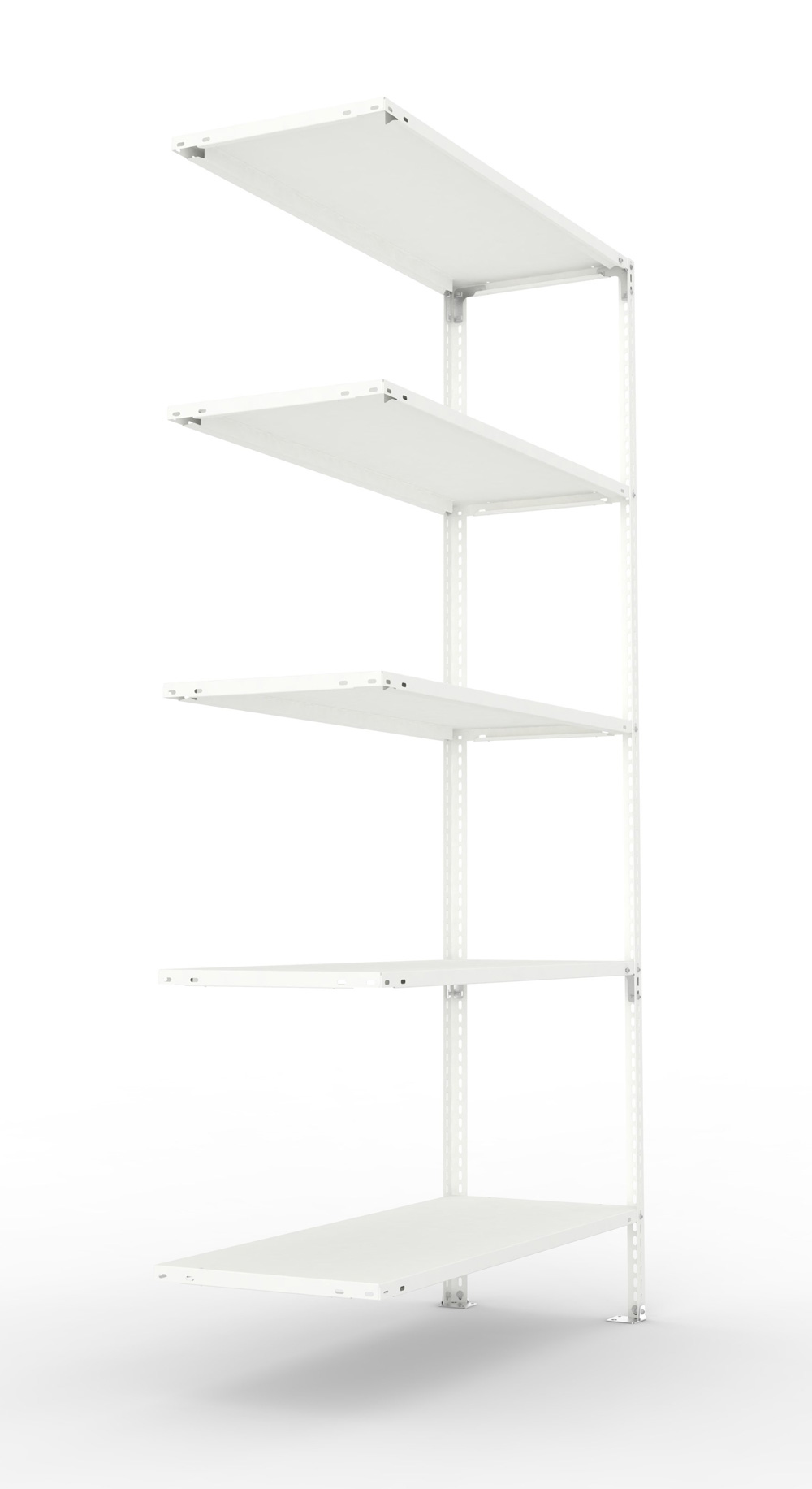 Fachbodenschraubregal, 2000 x 1000 x 400 mm (HxBxT), Anbauregal