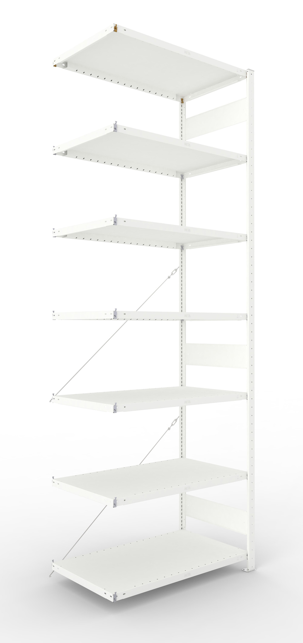Fachbodenregal, 3000 x 1000 x 600 mm (HxBxT), Anbauregal