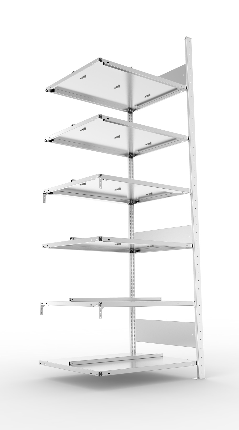 Büroregal, 2200 x 750 x 600 mm (HxBxT), Anbauregal