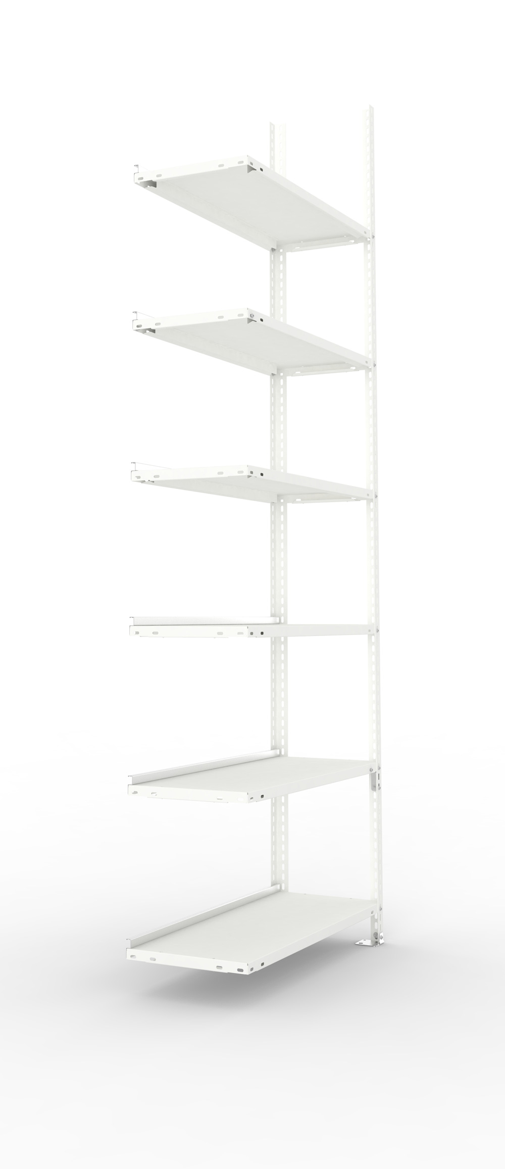 Büroschraubregal 2200 x 750 x 300 mm (HxBxT), Anbauregal