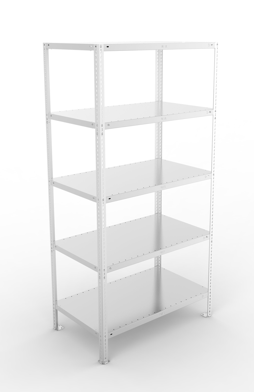 Fachbodenschraubregal, 2000 x 1000 x 600 mm (HxBxT), Grundregal