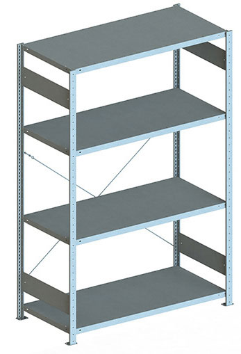 Fachbodenregal, 2000 x 1300 x 600 mm (HxBxT), Grundregal