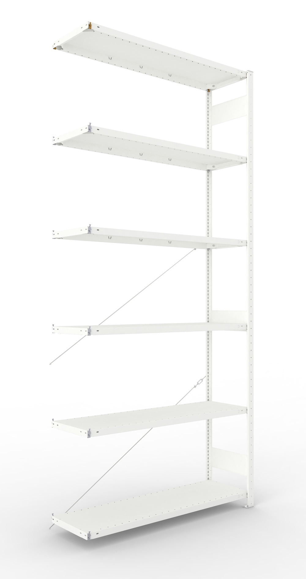 Fachbodenregal, 3000 x 1300 x 400 mm (HxBxT), Anbauregal