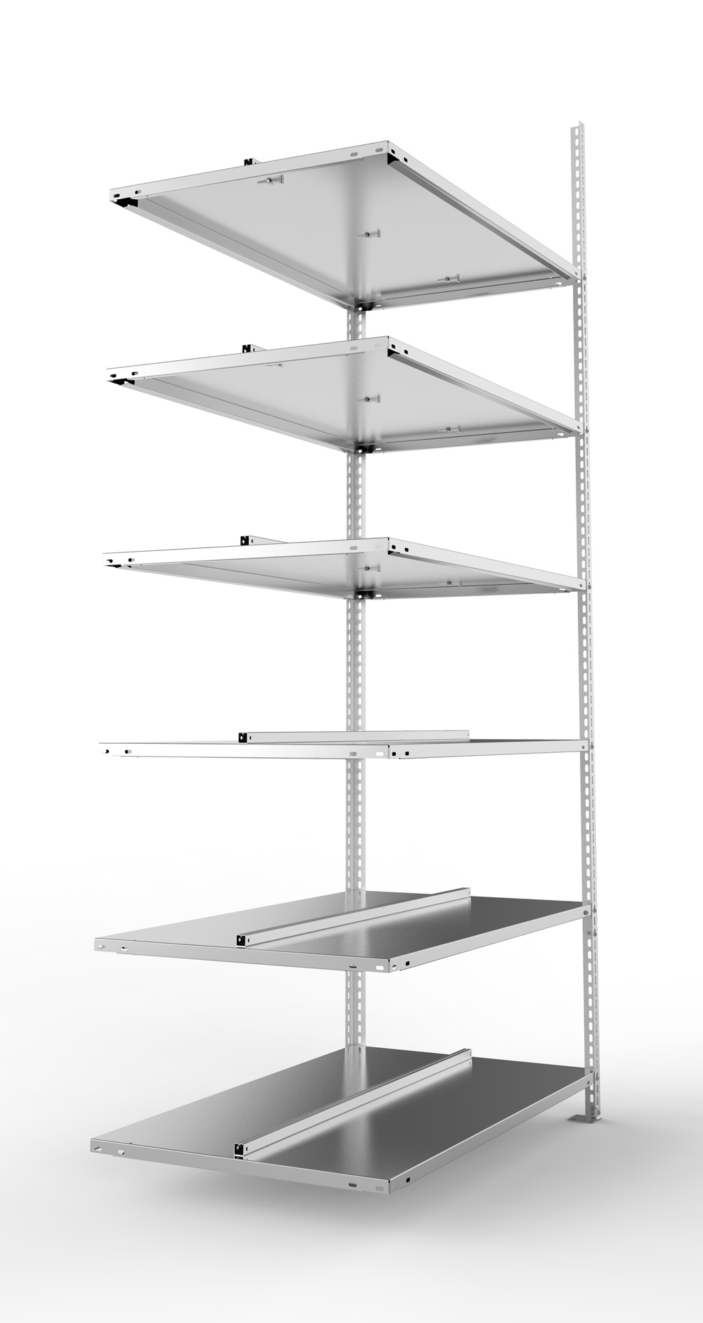 Büroschraubregal, 2200 x 1000 x 600 mm (HxBxT), Anbauregal