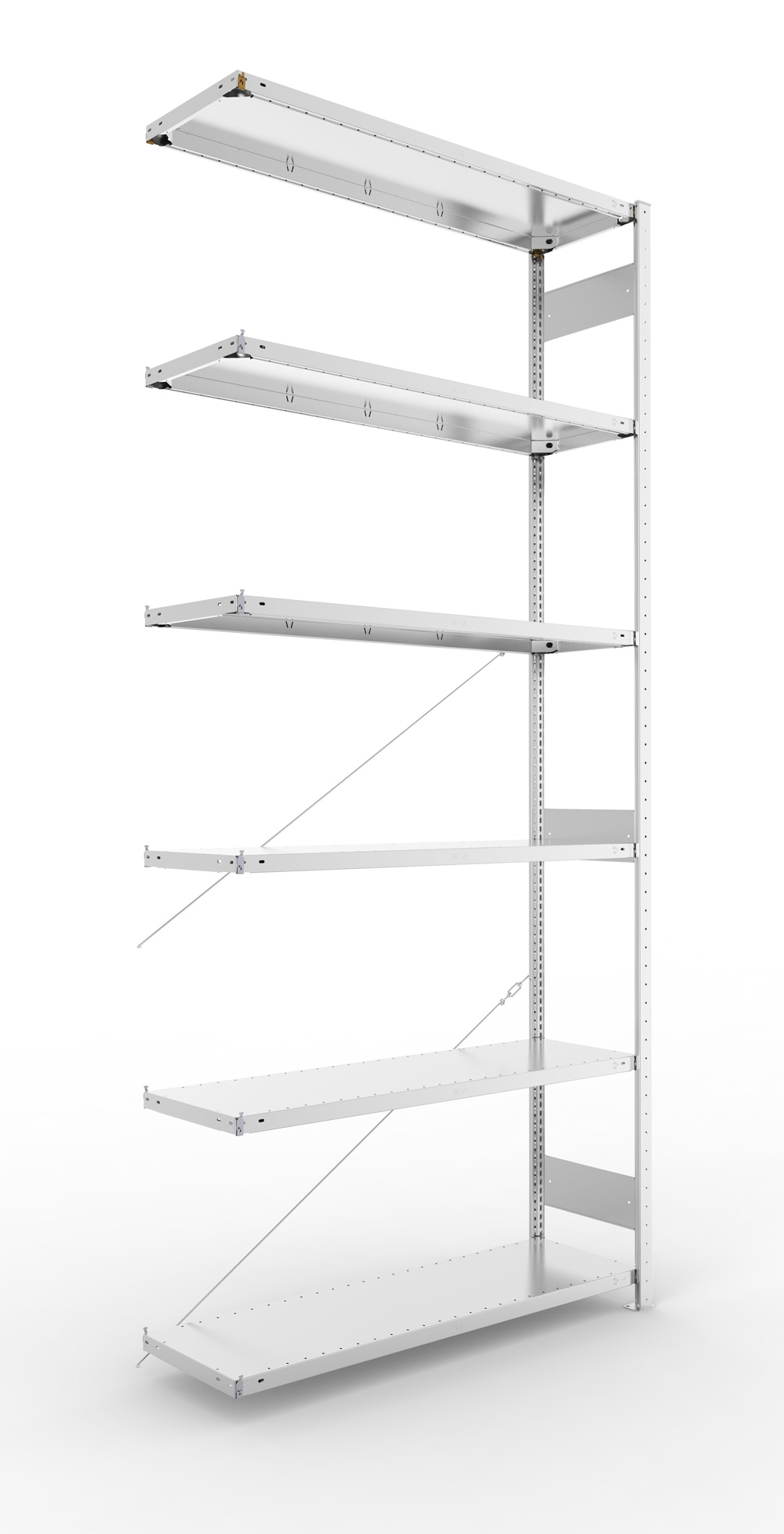 Fachbodenregal, 3000 x 1300 x 400 mm (HxBxT), Anbauregal