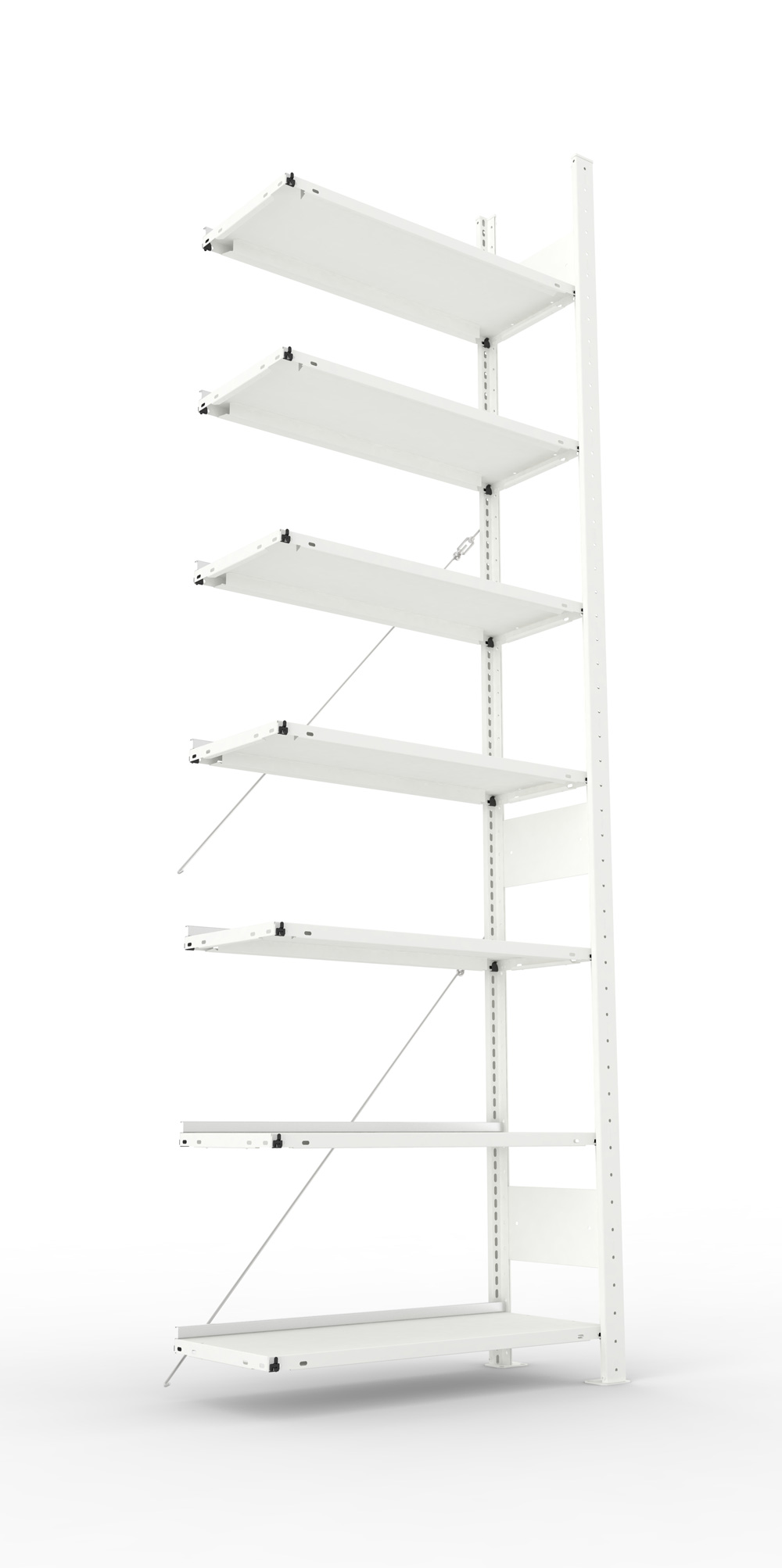 Büroregal, 2500 x 750 x 300 mm (HxBxT), Anbauregal