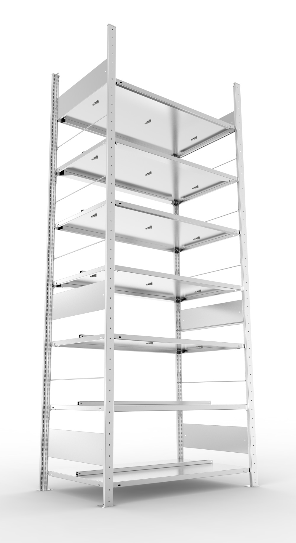 Büroregal, 2500 x 1000 x 600 mm (HxBxT), Grundregal