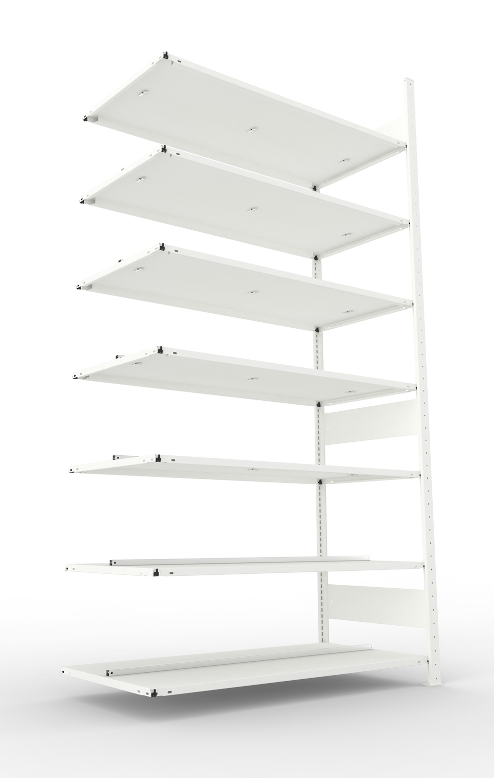 Büroregal, 2500 x 1250 x 600 mm (HxBxT), Anbauregal