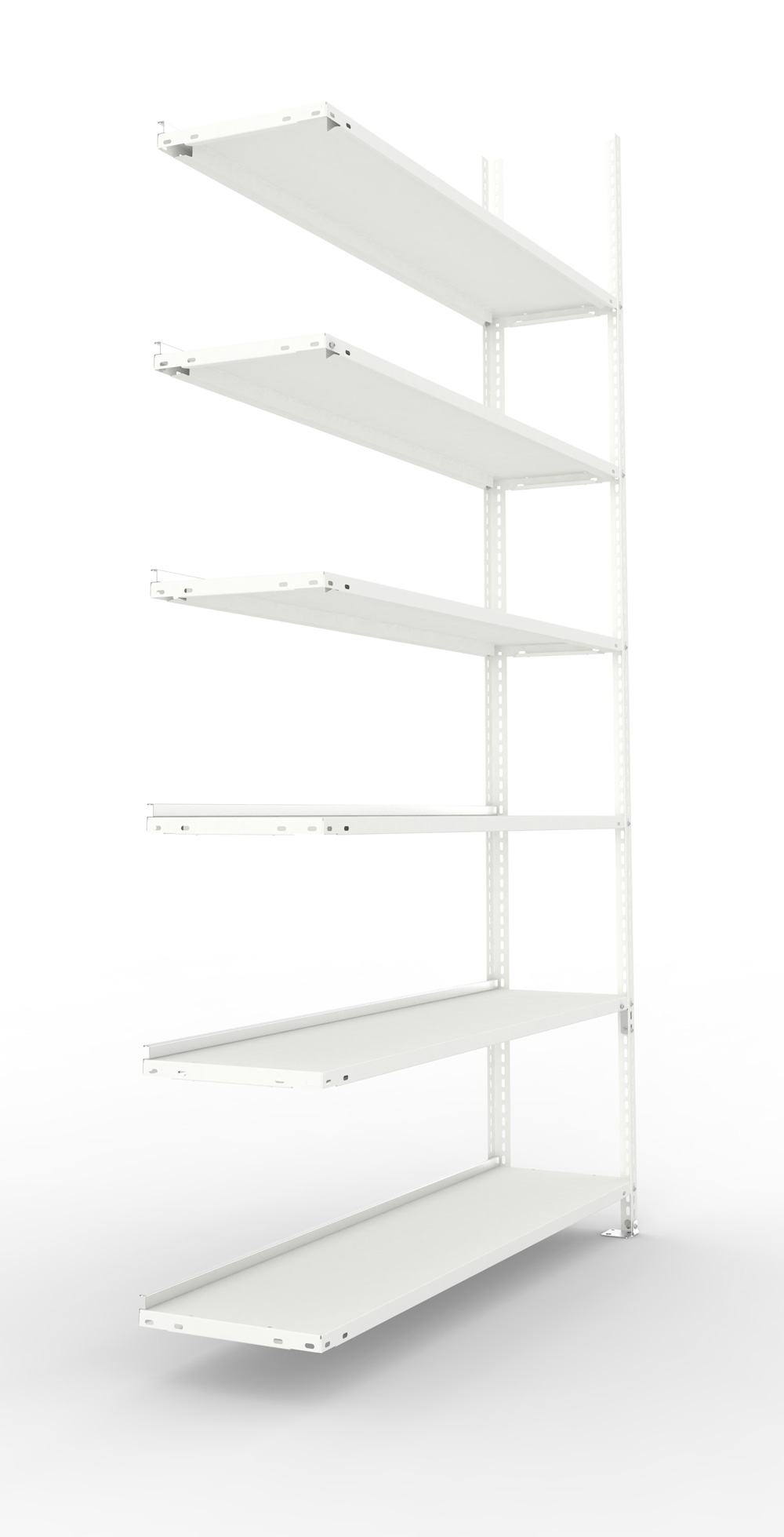 Büroschraubregal 2200 x 1250 x 300 mm (HxBxT), Anbauregal