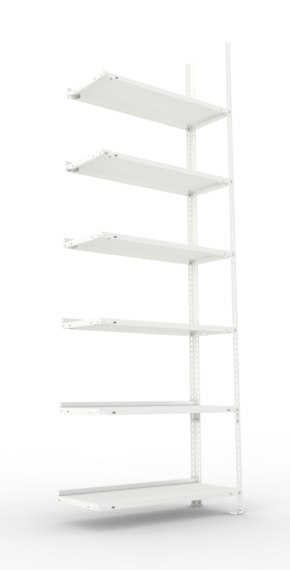 Büroschraubregal 2200 x 750 x 300 mm (HxBxT), Anbauregal