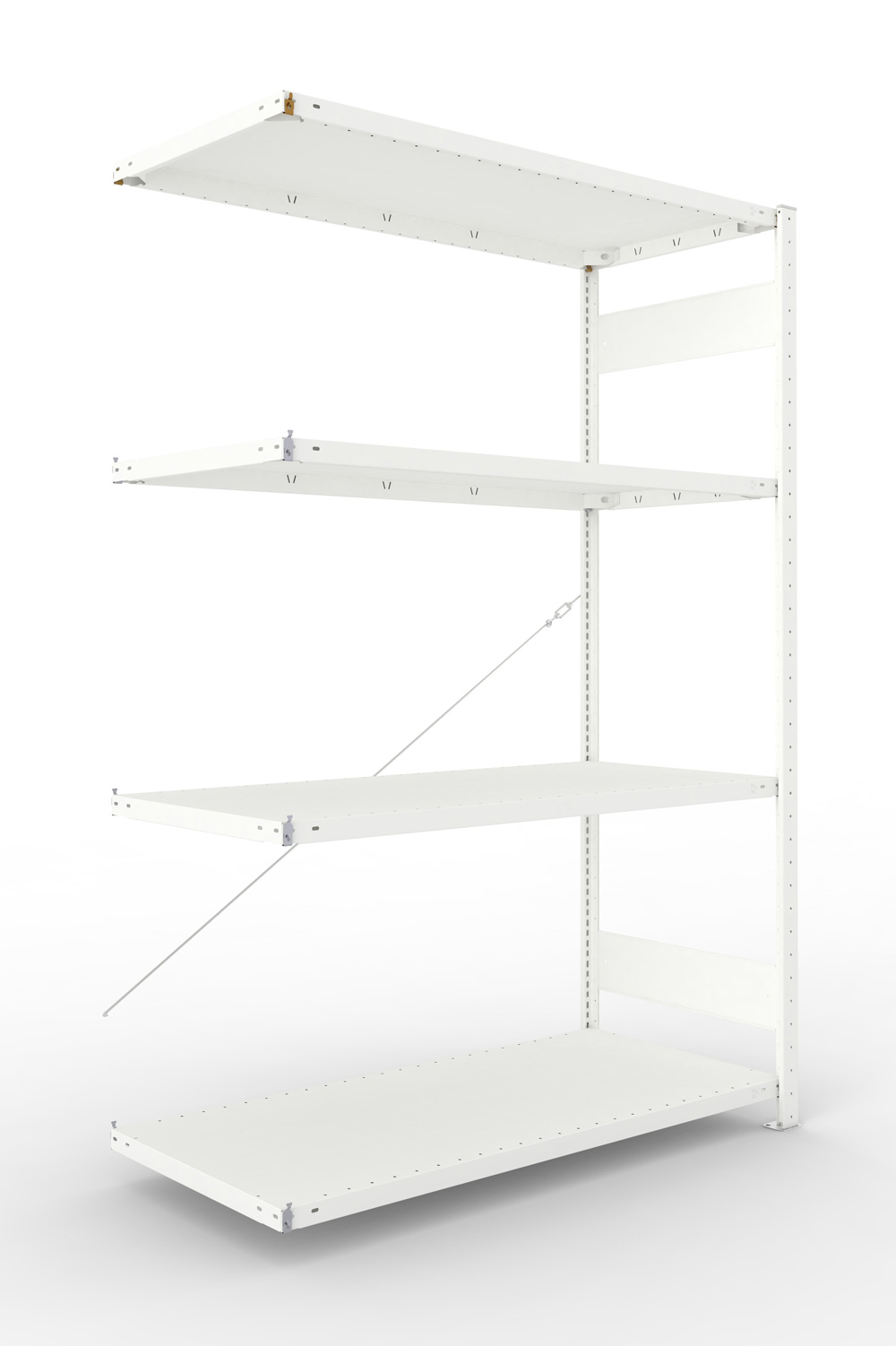 Fachbodenregal, 2000 x 1300 x 600 mm (HxBxT), Anbauregal