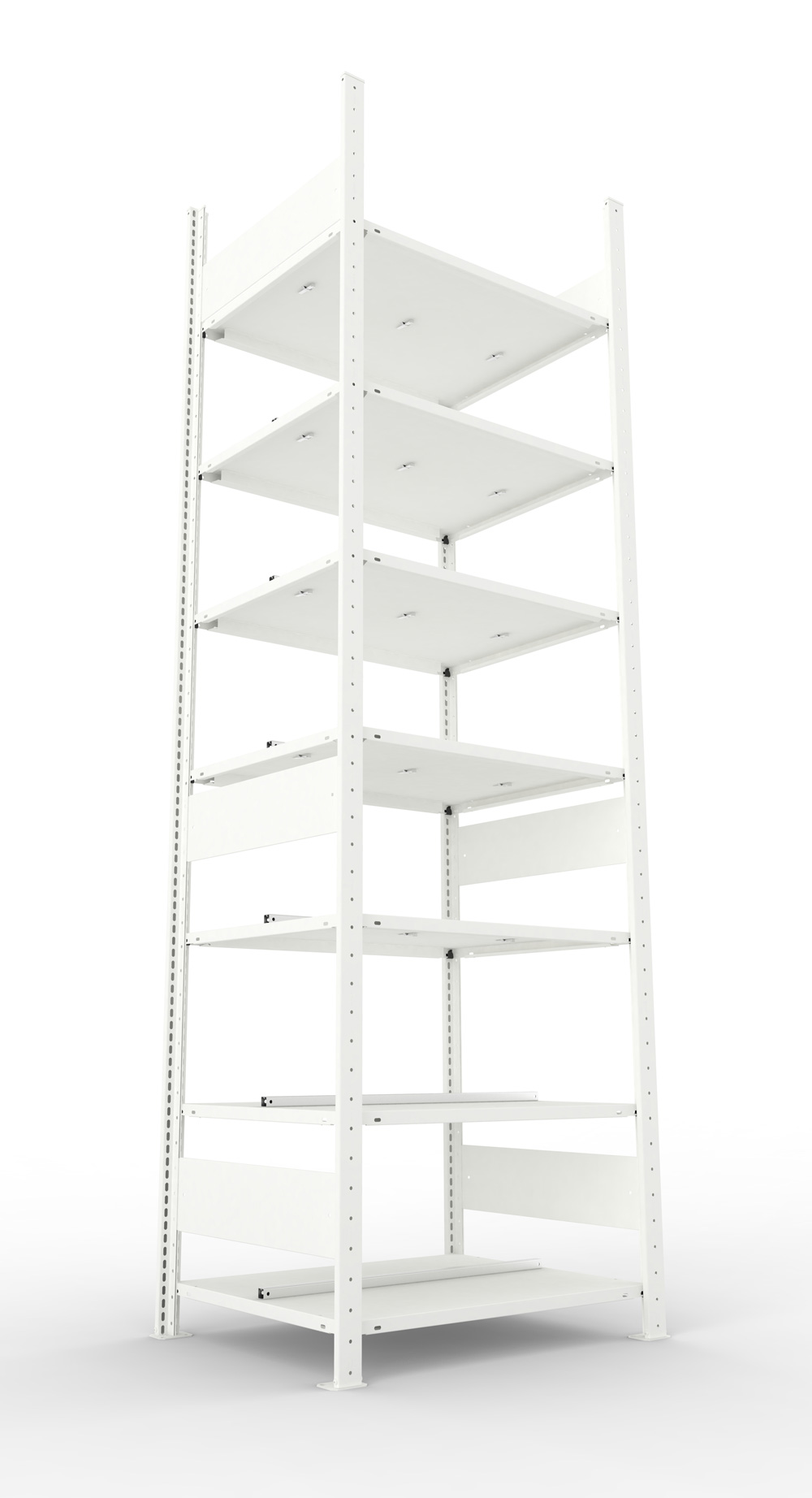 Büroregal, 2500 x 750 x 600 mm (HxBxT), Grundregal