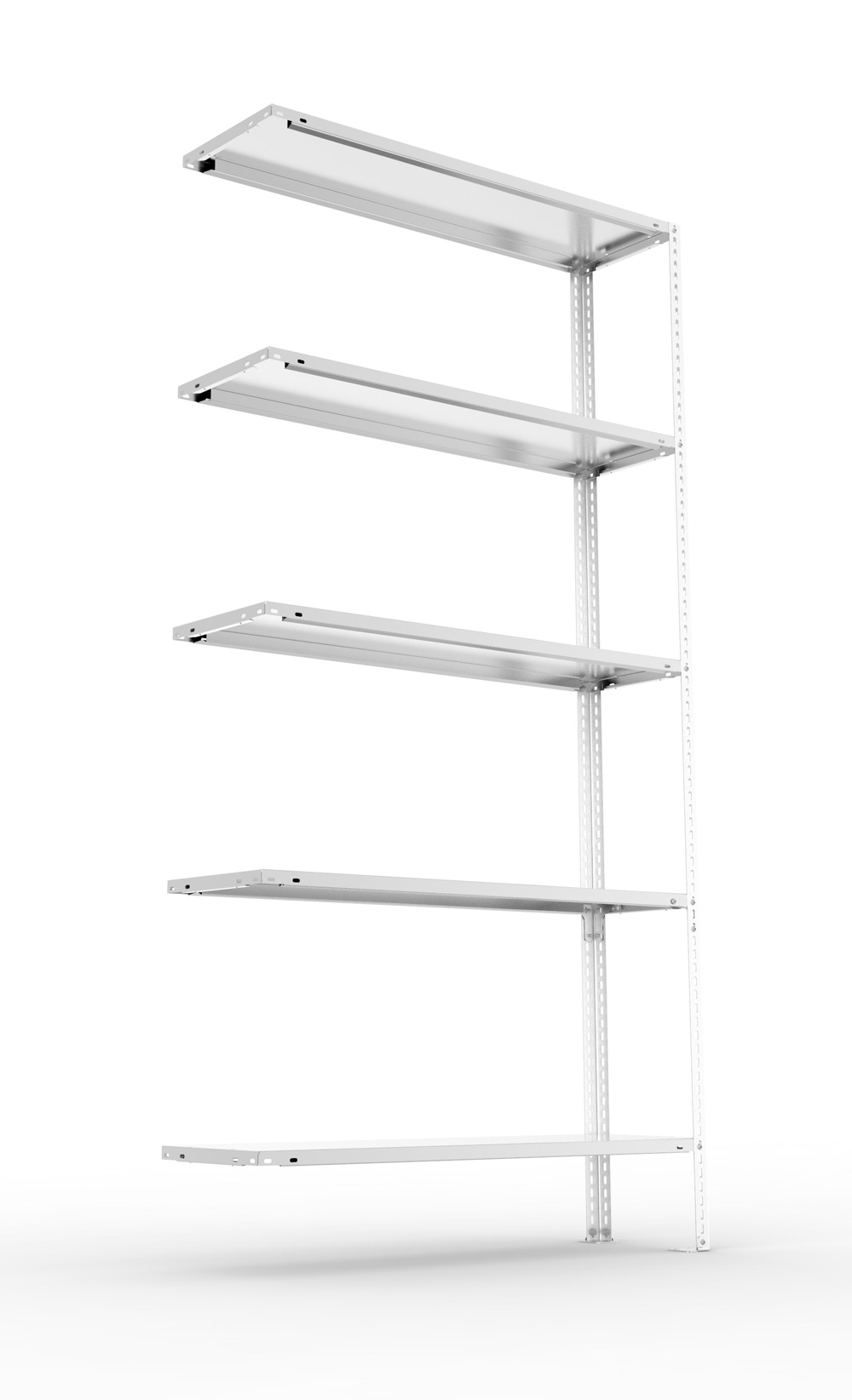 Fachbodenschraubregal, 2000 x 1000 x 300 mm (HxBxT), Anbauregal